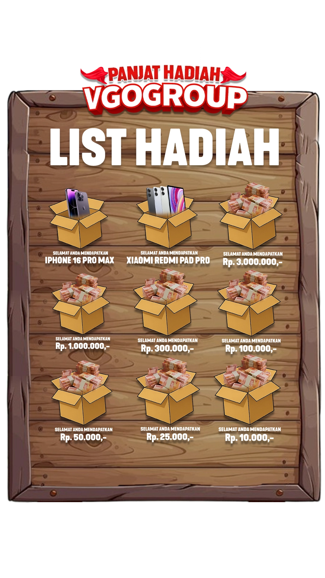 List Hadiah